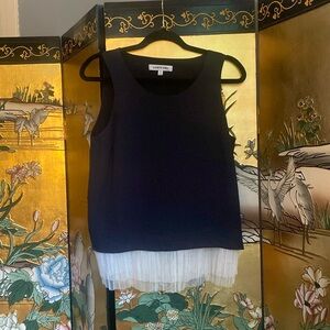 Elizabeth and James Navy Blue Blouse Size Small